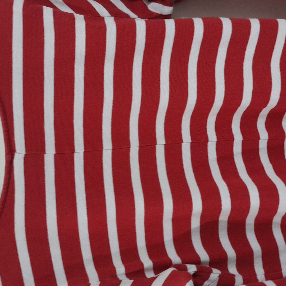 Old Navy Dress Red White Stripes Size Medium - Picture 5 of 5